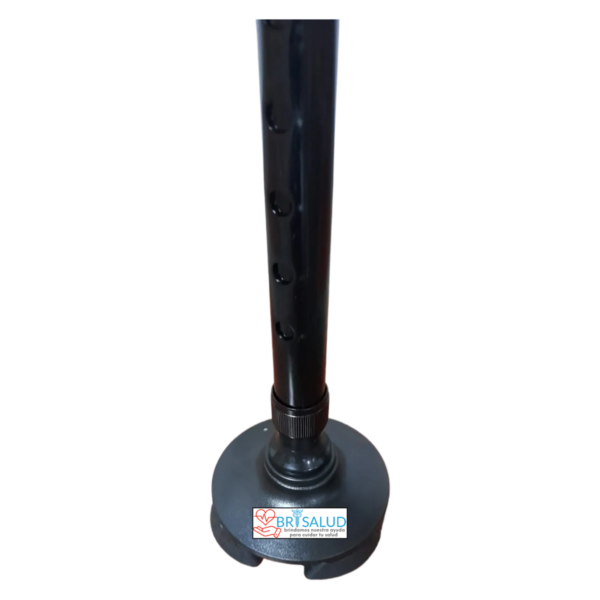 214 negro base Bastón en Aluminio Ajustable Base Articulada