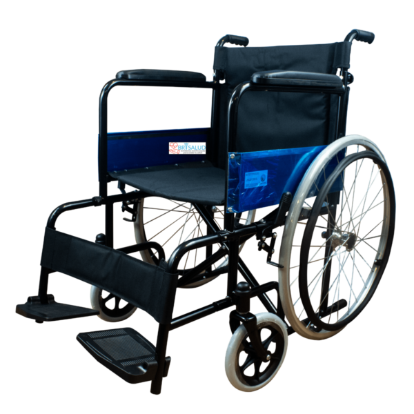 500N Silla de Ruedas Estándar Manubrios y reposapíes desmontables