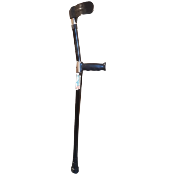 Muleta Canadiense Aluminio Altura Ajustable Color Negro
