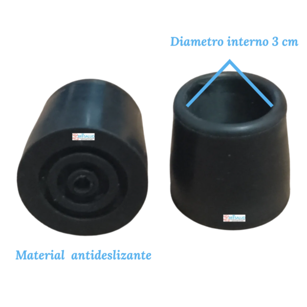 FTR13B BRISALUD 3 Repuesto Tapones Color Negro Para caminador(Par)
